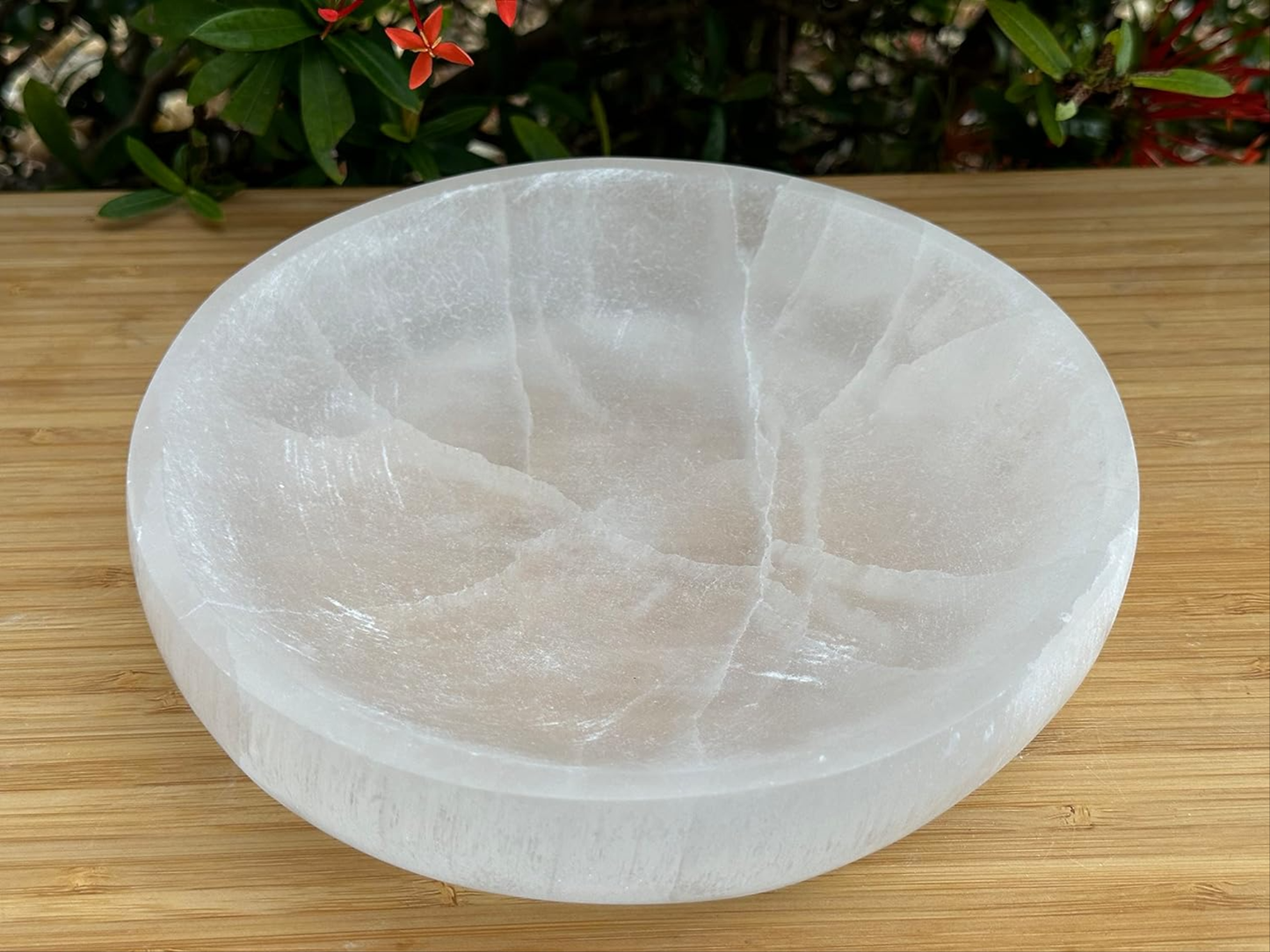 8" Jumbo Selenite Charging Bowl – Choose Your Shape: Round, Heart, Star, Triple Moon
