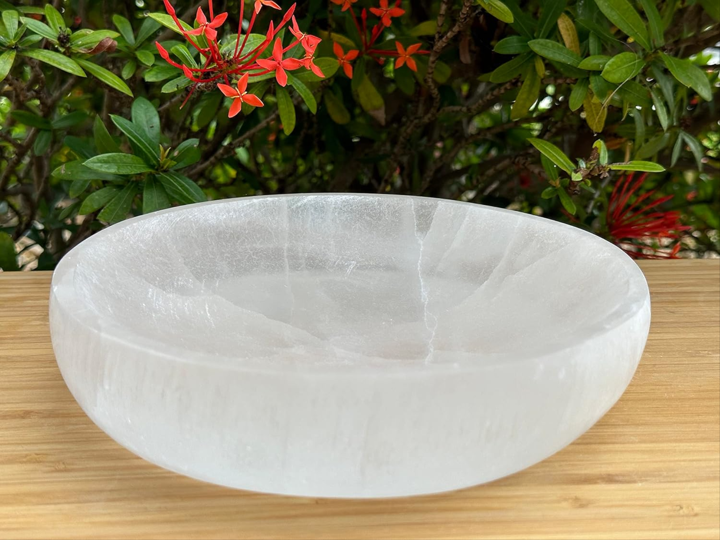 8" Jumbo Selenite Charging Bowl – Choose Your Shape: Round, Heart, Star, Triple Moon