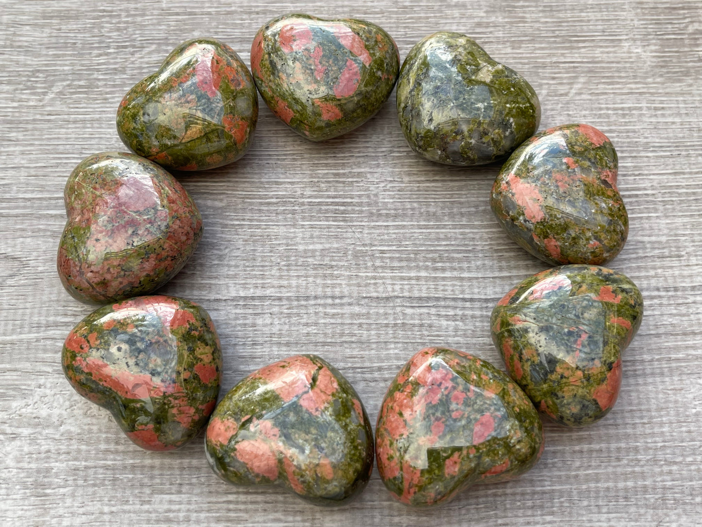 Grade A++ Large Gemstone Heart – Polished Puffy Crystal Hearts | 30+ Gemstone Types