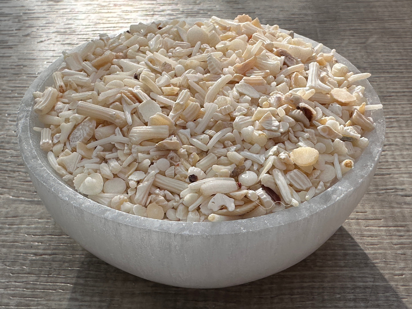 White Bamboo Coral Chips Semi Tumbled Gemstone, 2 - 9 mm, Wholesale Bulk Lot