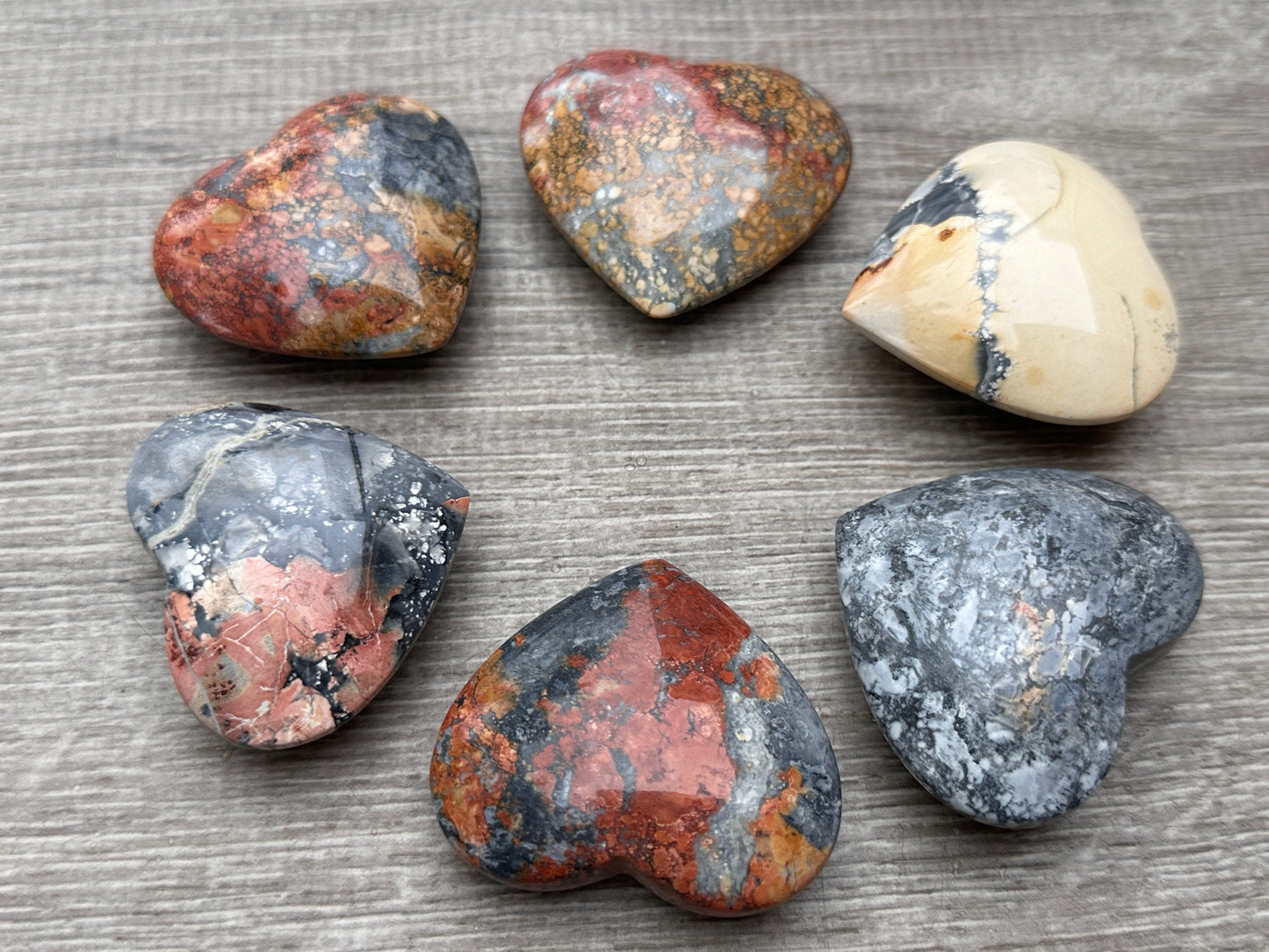 Grade A++ Large Gemstone Heart – Polished Puffy Crystal Hearts | 30+ Gemstone Types
