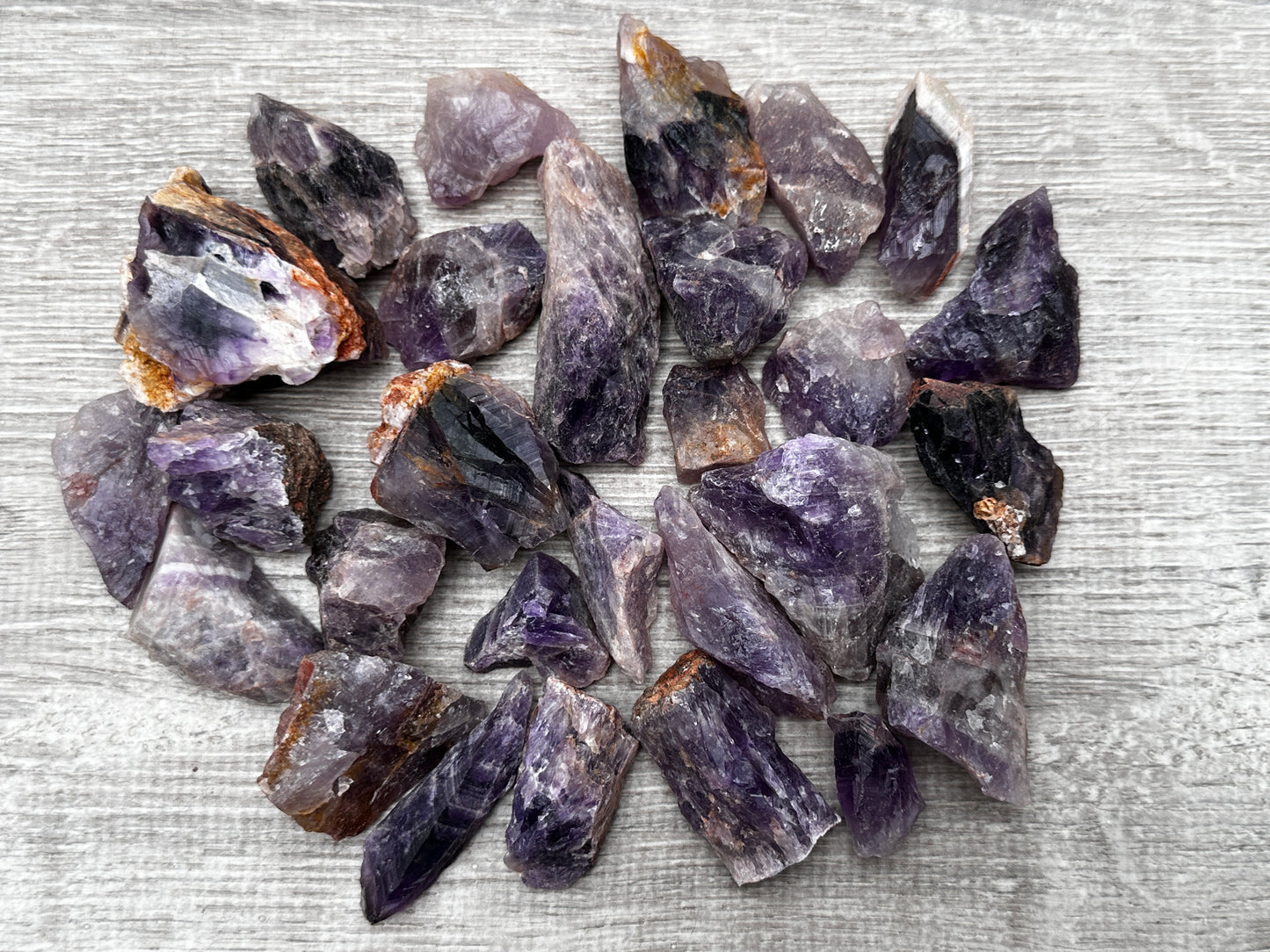 Amethyst Rough Natural Stones, 1-2" Raw Amethyst Stones, Wholesales Bulk Lot