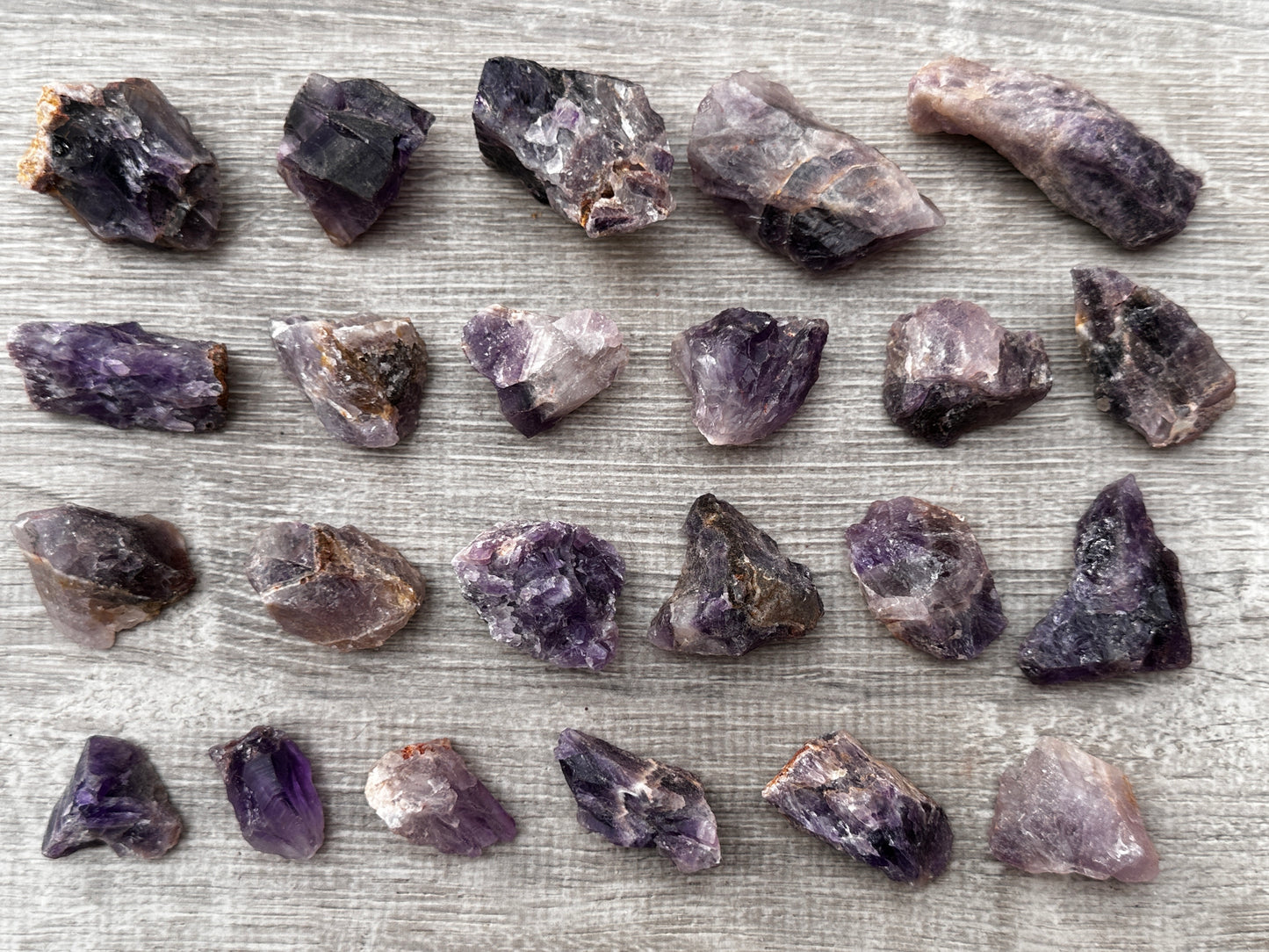 Amethyst Rough Natural Stones, 1-2" Raw Amethyst Stones, Wholesales Bulk Lot
