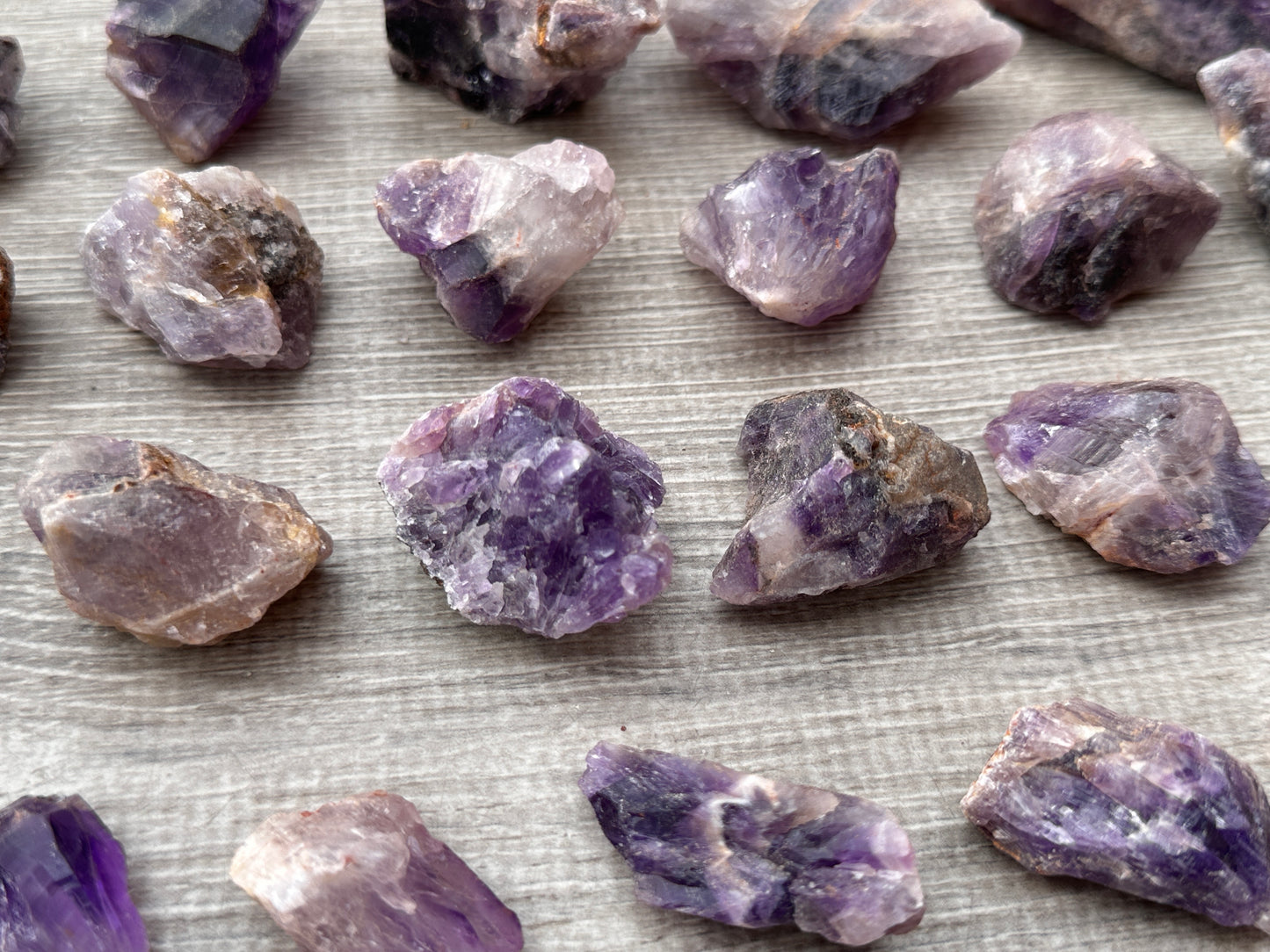 Amethyst Rough Natural Stones, 1-2" Raw Amethyst Stones, Wholesales Bulk Lot