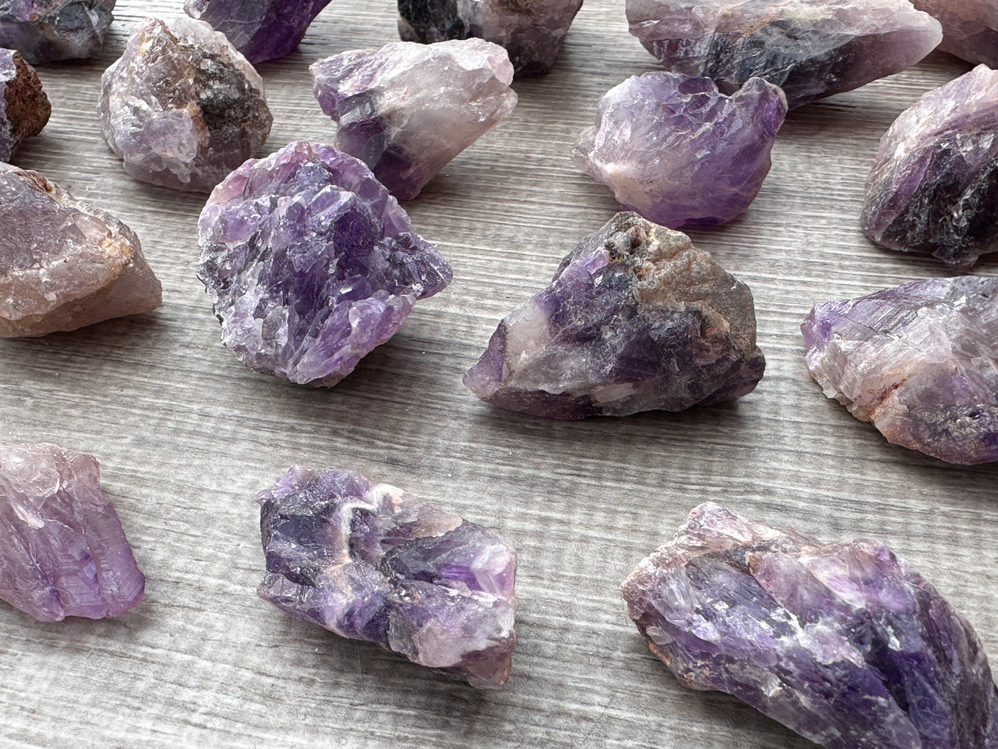 Amethyst Rough Natural Stones, 1-2" Raw Amethyst Stones, Wholesales Bulk Lot