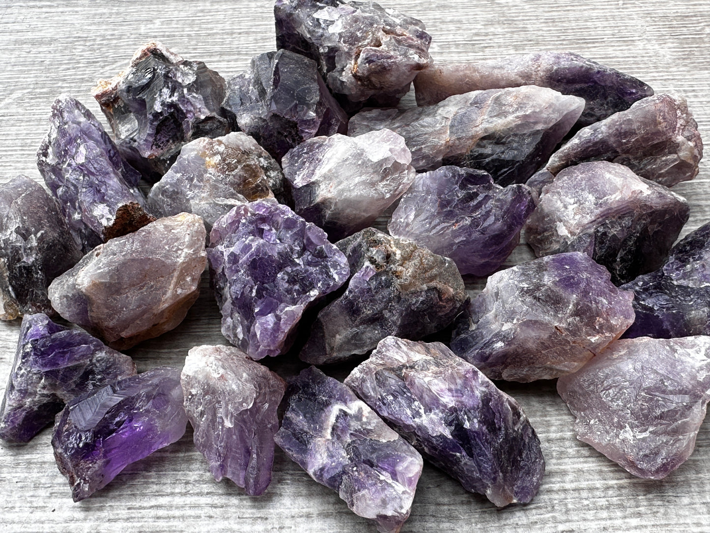 Amethyst Rough Natural Stones, 1-2" Raw Amethyst Stones, Wholesales Bulk Lot