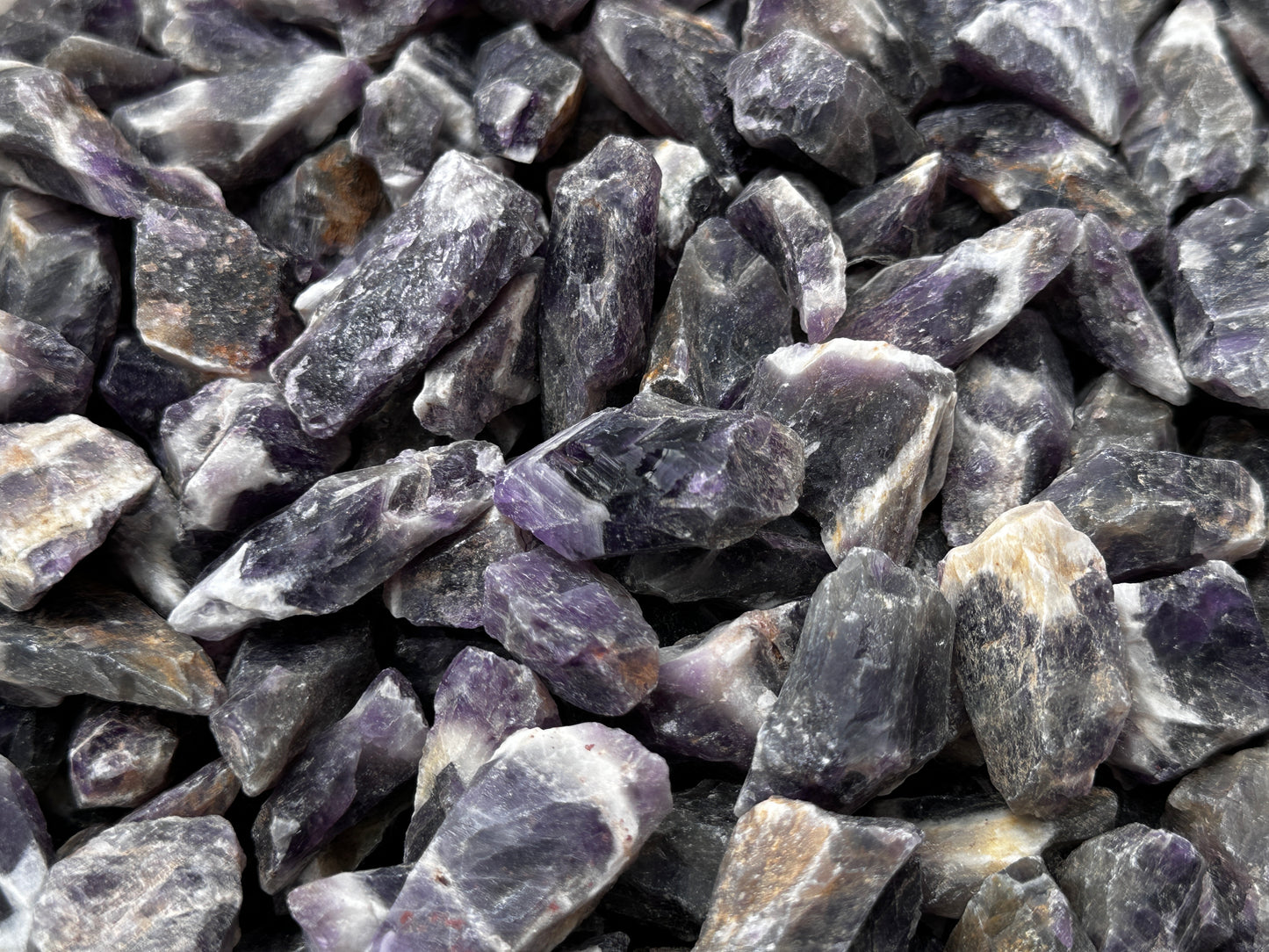 Chevron Amethyst Rough Stones, 1-2" Natural Chevron Amethyst, Wholesale Bulk Lot