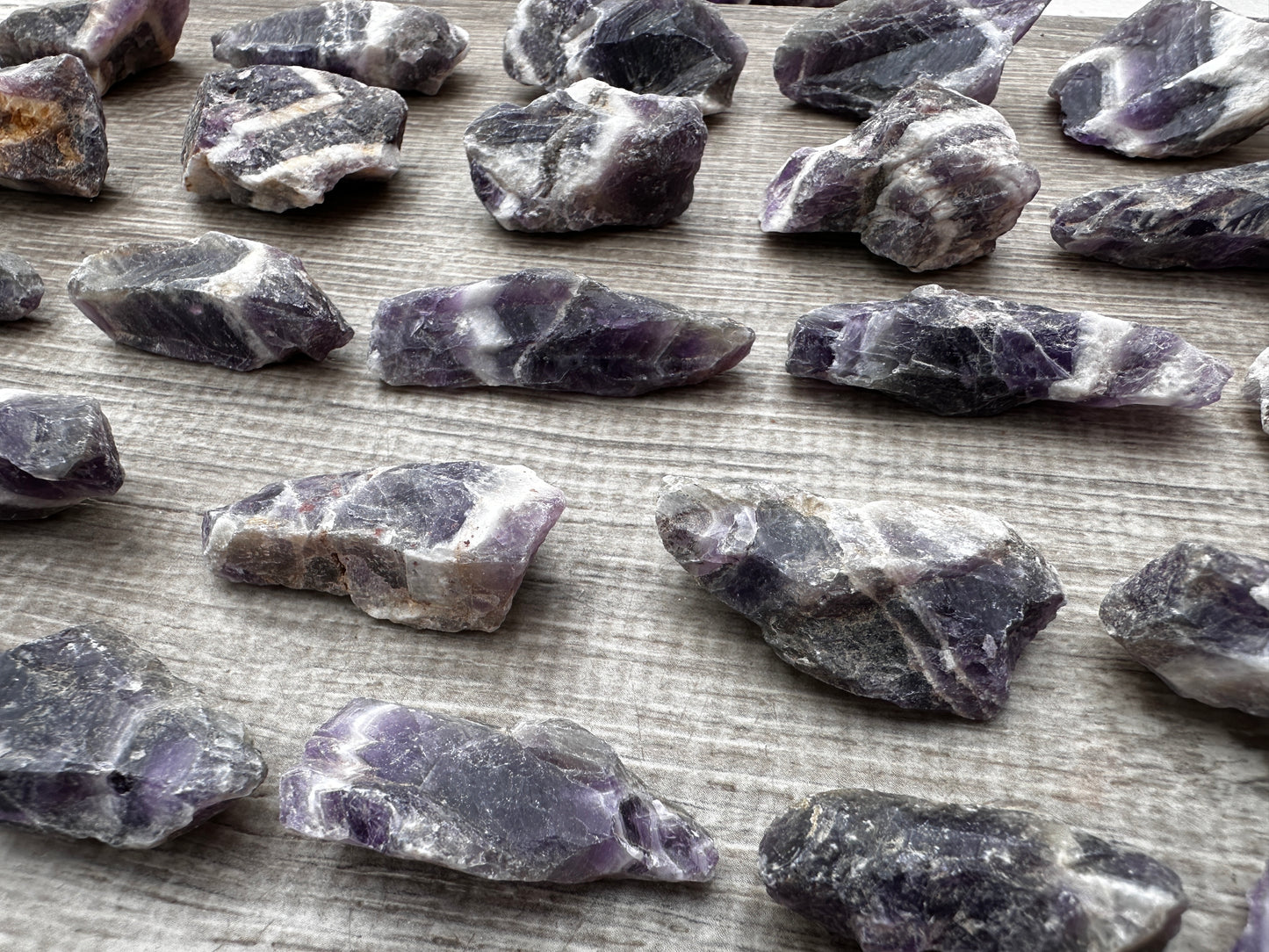 Chevron Amethyst Rough Stones, 1-2" Natural Chevron Amethyst, Wholesale Bulk Lot