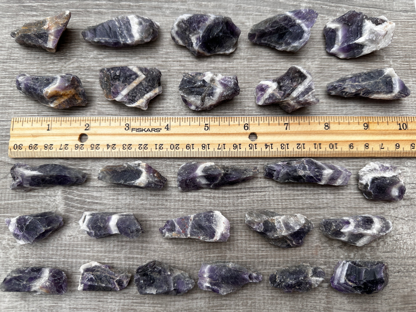 Chevron Amethyst Rough Stones, 1-2" Natural Chevron Amethyst, Wholesale Bulk Lot