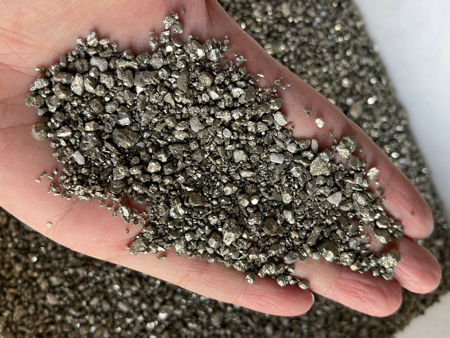 Grade A++ Pyrite Semi Rough Mini Chips 1 - 4 mm, Raw Pyrite, Wholesale Bulk Lot