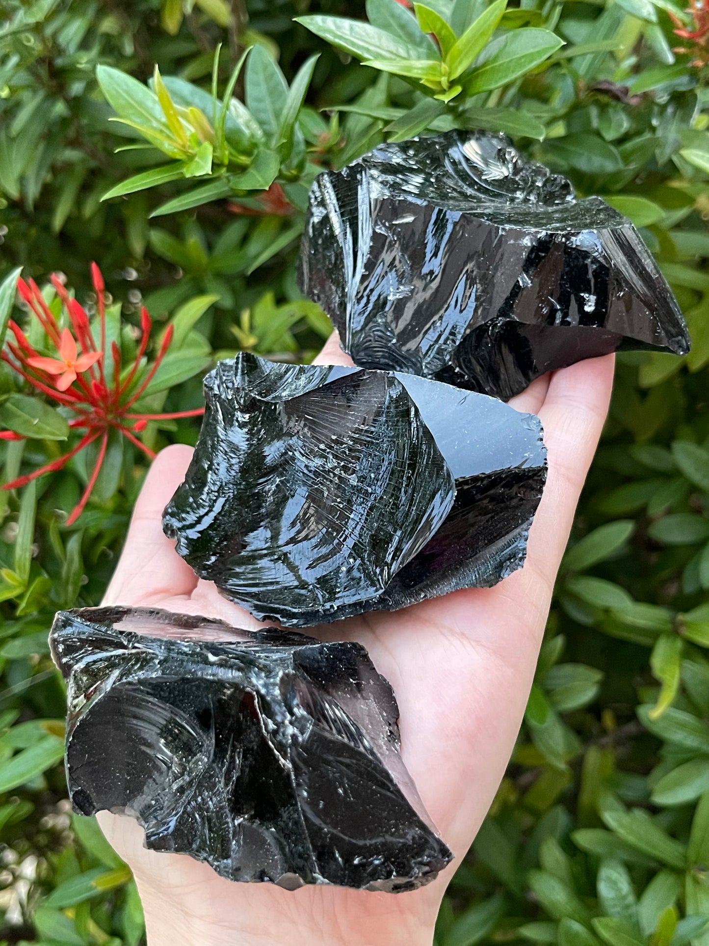 Extra Large Black Obsidian Rough Stones, 3" - 10" Raw Black Obsidian Natural