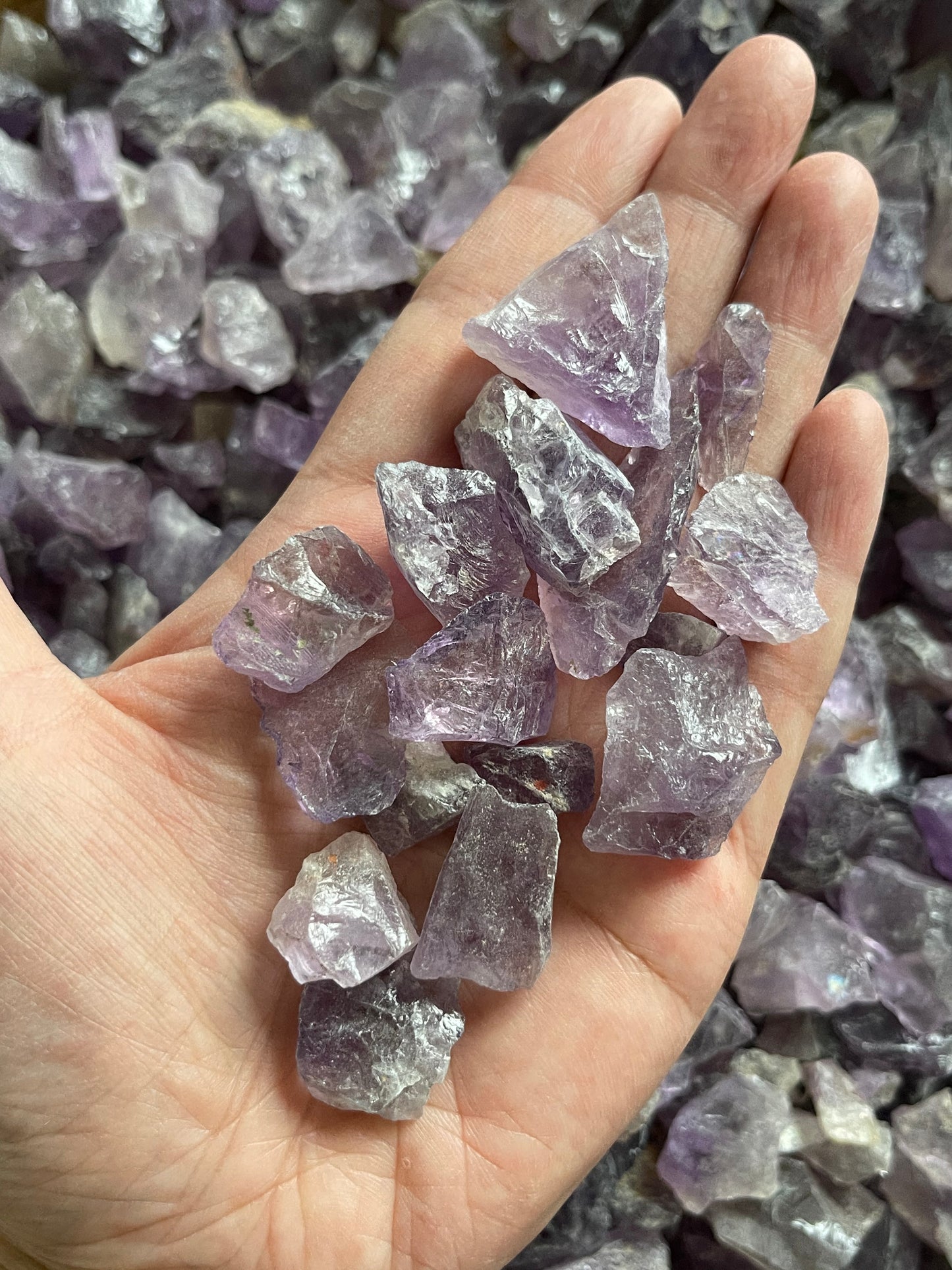 Grade A++ Small Raw Amethyst, 0.5-1" Natural Amethys Chip, Wholesale Bulk Lot
