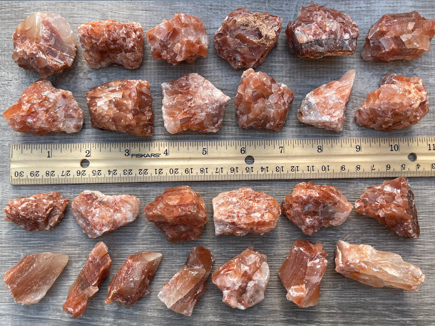Grade A++ Rough Red Calcite, 1-2" Red Calcite Natural Stone, Wholesale Bulk Lot