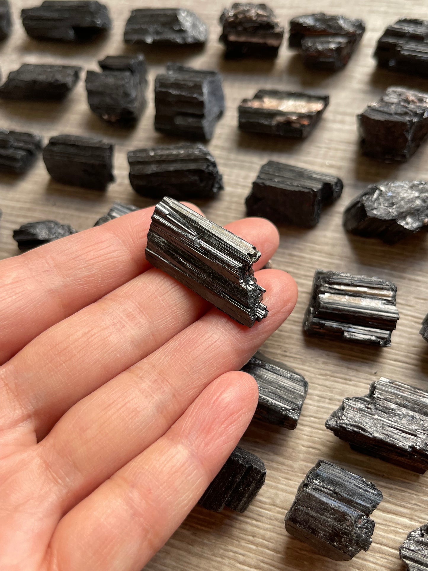 Grade A++ Black Tourmaline Small Raw Natural Stone 0.5" - 1.25", Wholesale Bulk