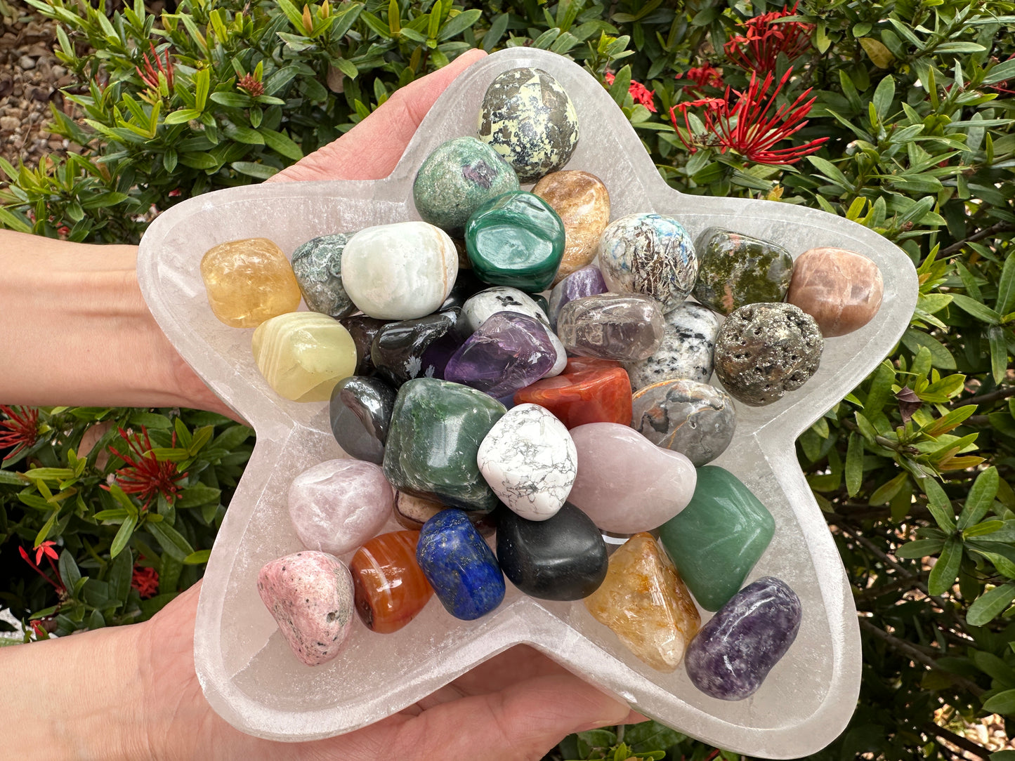 8" Jumbo Selenite Charging Bowl – Choose Your Shape: Round, Heart, Star, Triple Moon