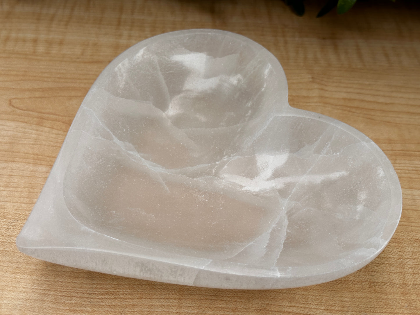 8" Jumbo Selenite Charging Bowl – Choose Your Shape: Round, Heart, Star, Triple Moon
