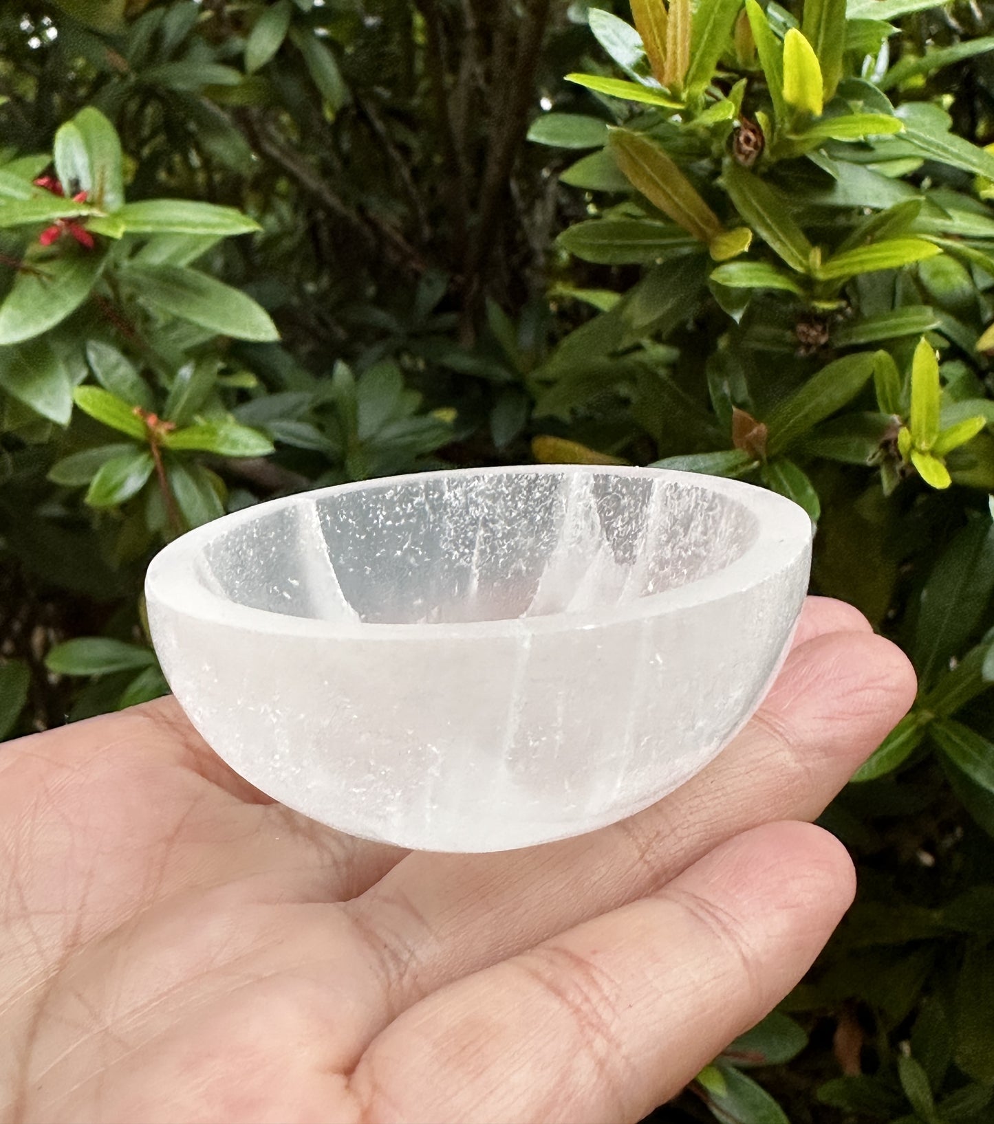Very Cute Little Gemstone Caved Selenite Bowl,Choose a Style:Heart, Round, Moon