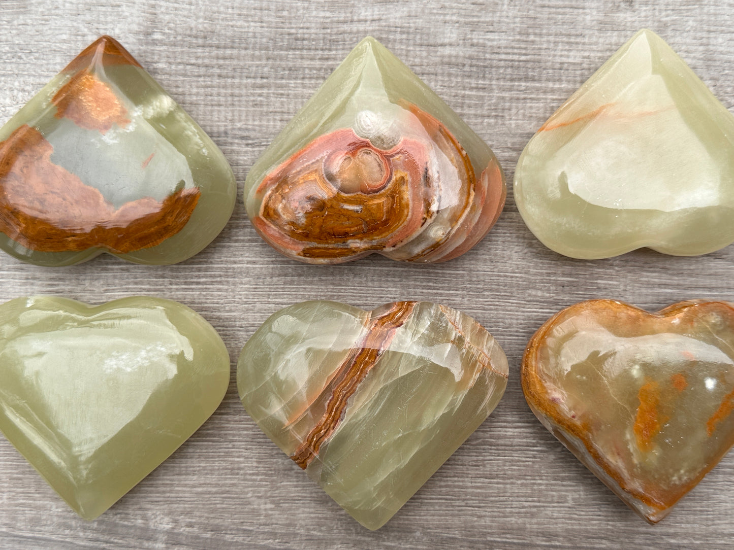 Jumbo Green Onyx Heart – 3" Puffy Crystal Heart | Wholesale Bulk Lot