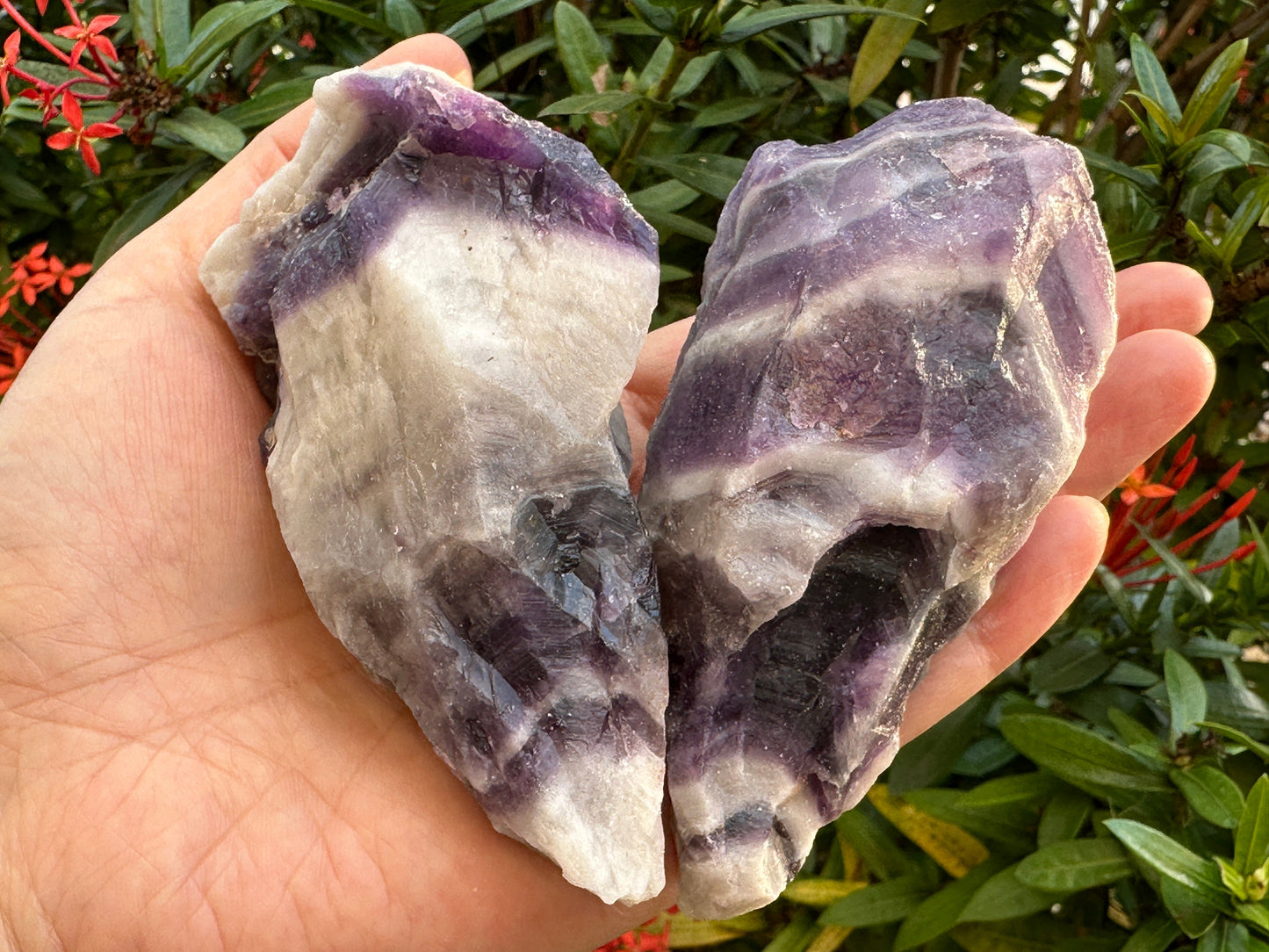 Extra Large Chevron Amethyst Rough Stone, 2"- 7" Raw Chevron Amethyst Crystals