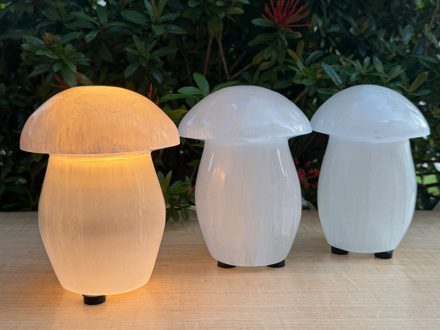 Selenite Mushroom Lamp – 6" Natural White Crystal Healing Lamp for Bedroom, Living Room, Nightstand & Desk Décor