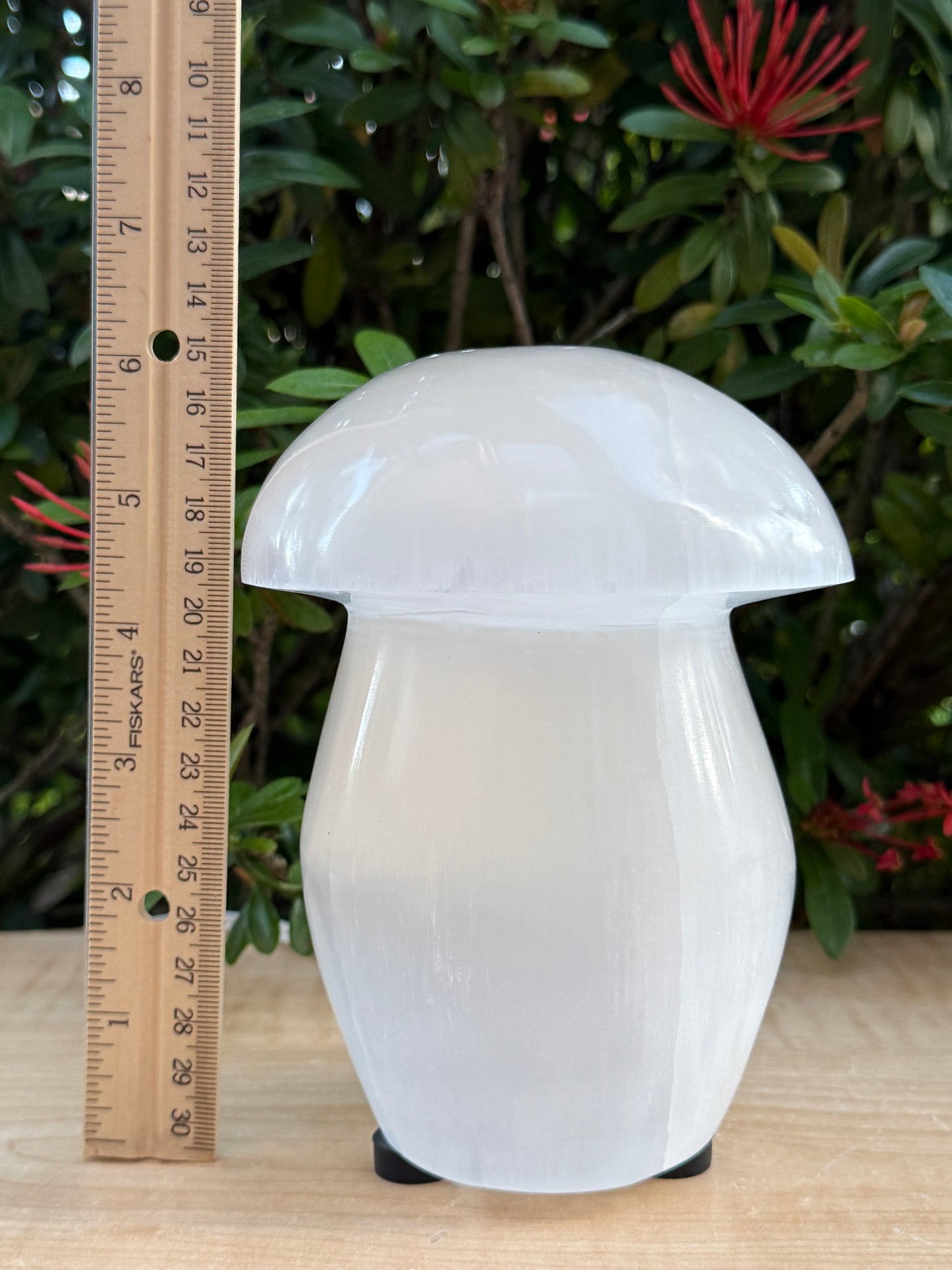 Selenite Mushroom Lamp – 6" Natural White Crystal Healing Lamp for Bedroom, Living Room, Nightstand & Desk Décor