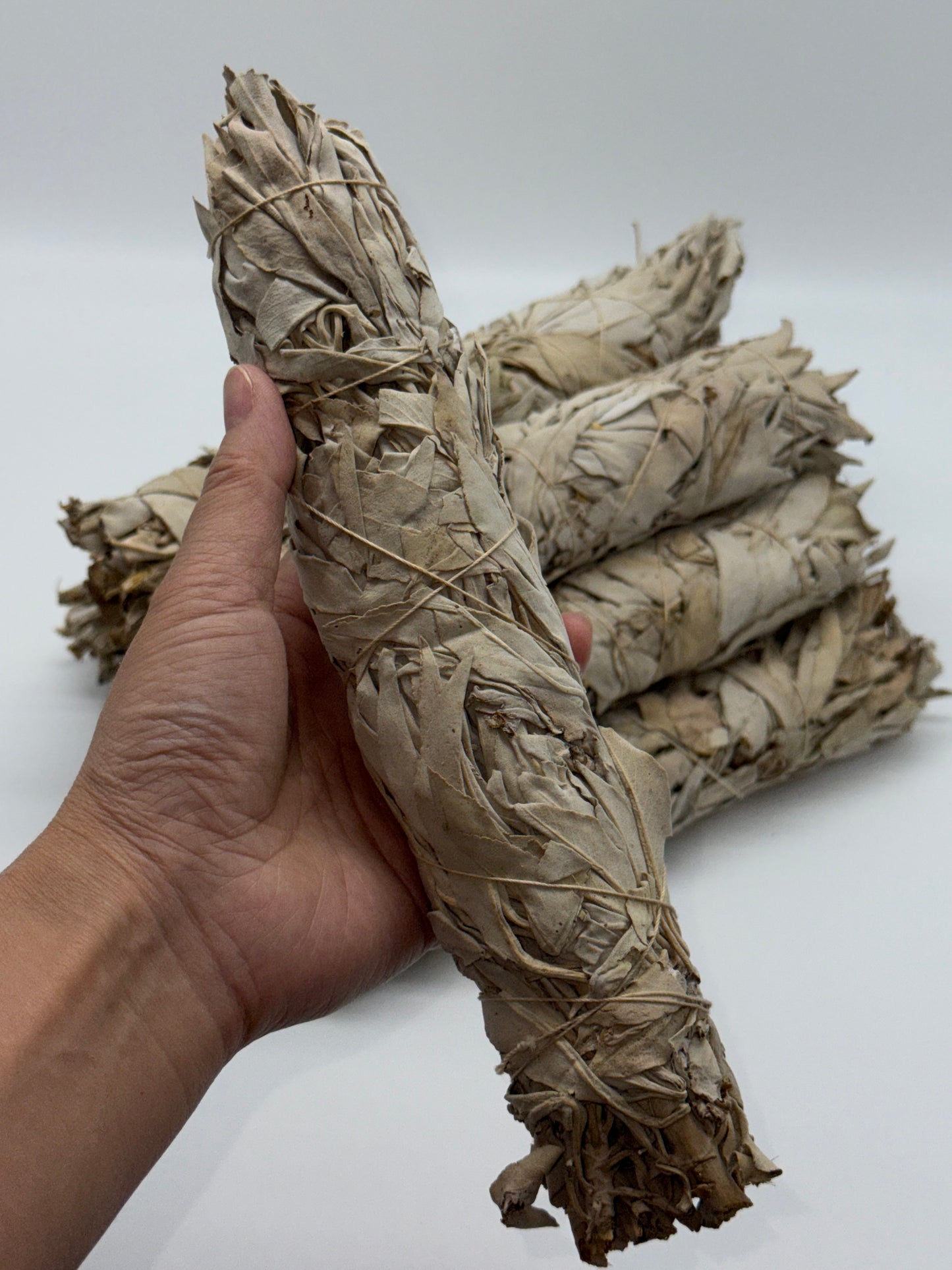 9" White Sage Smudge Stick – Extra Long California White Sage Smudge Bundles, Bulk Lot for Cleansing, Purifying, and Aromatherapy