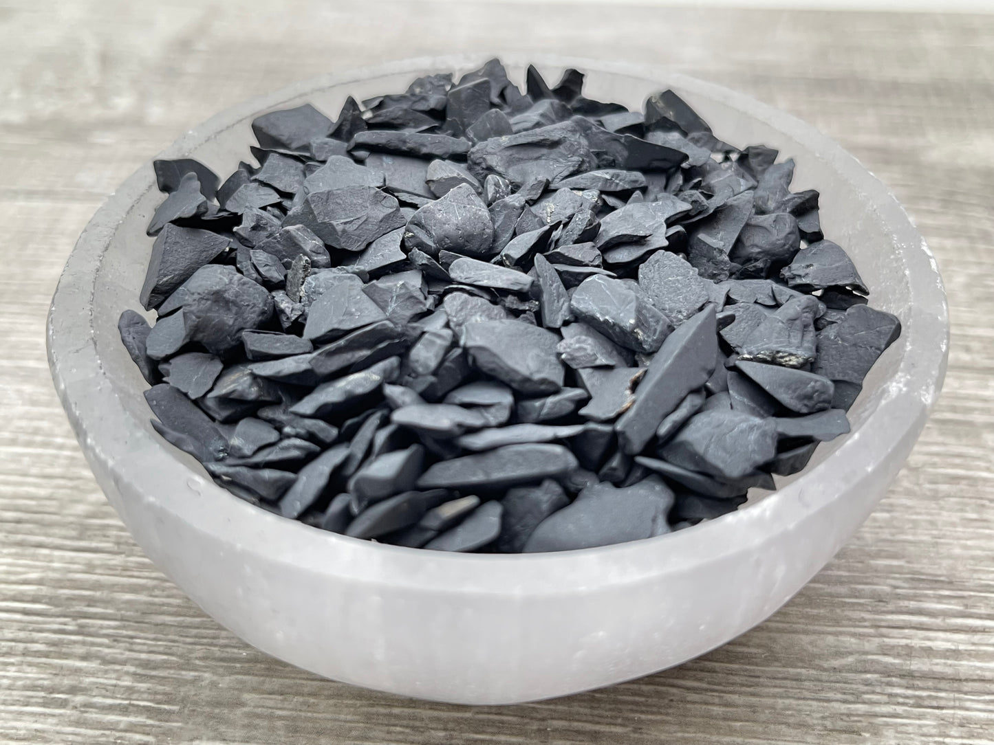 Grade A++ Shungite Rough Semi Chips 5-18 mm, Natural Shungite Crystal Mini Chips