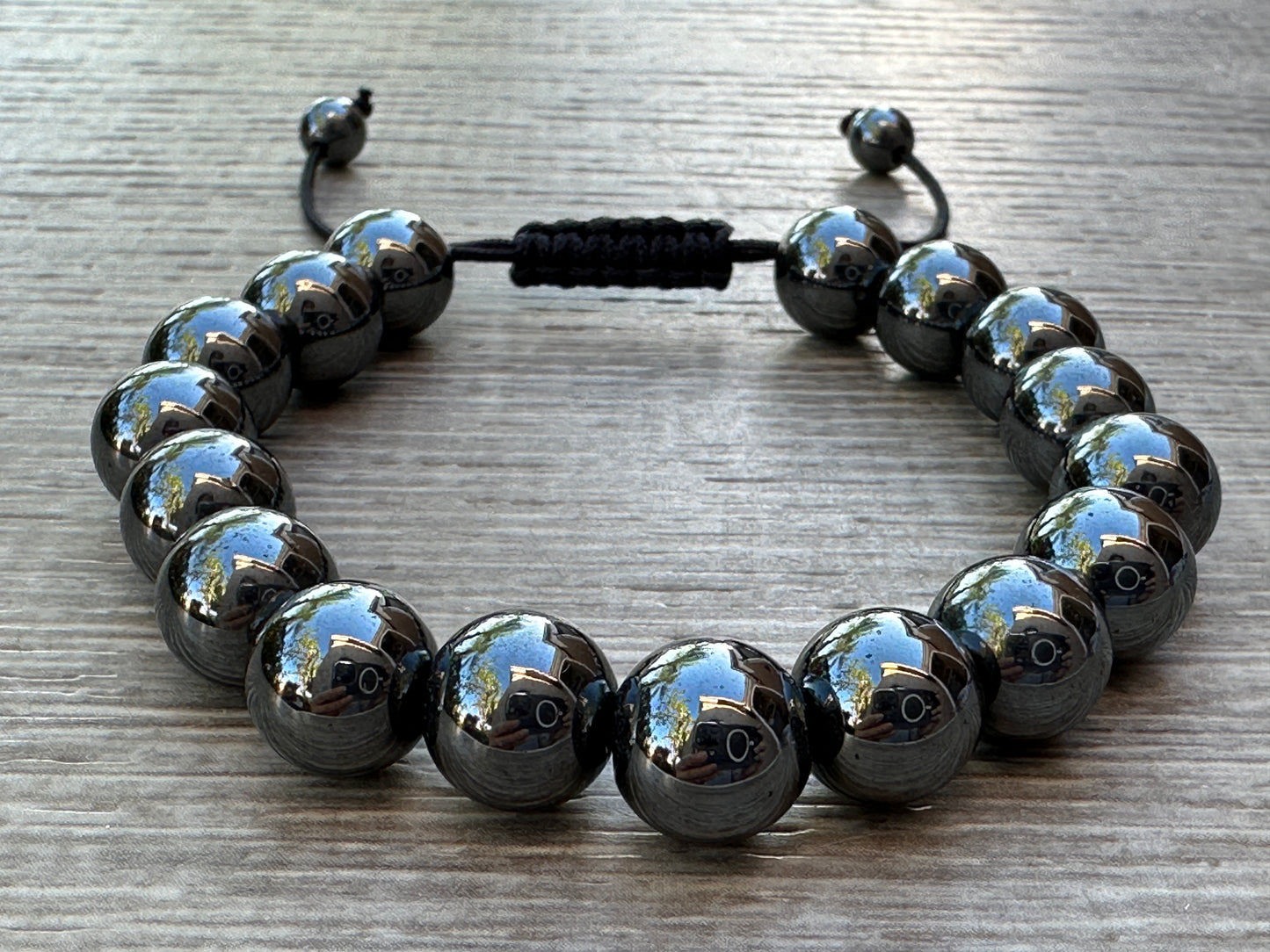 Grade A++ Gemstone Bead Adjustable Bracelet 10mm, Genuine Crystals Bracelets