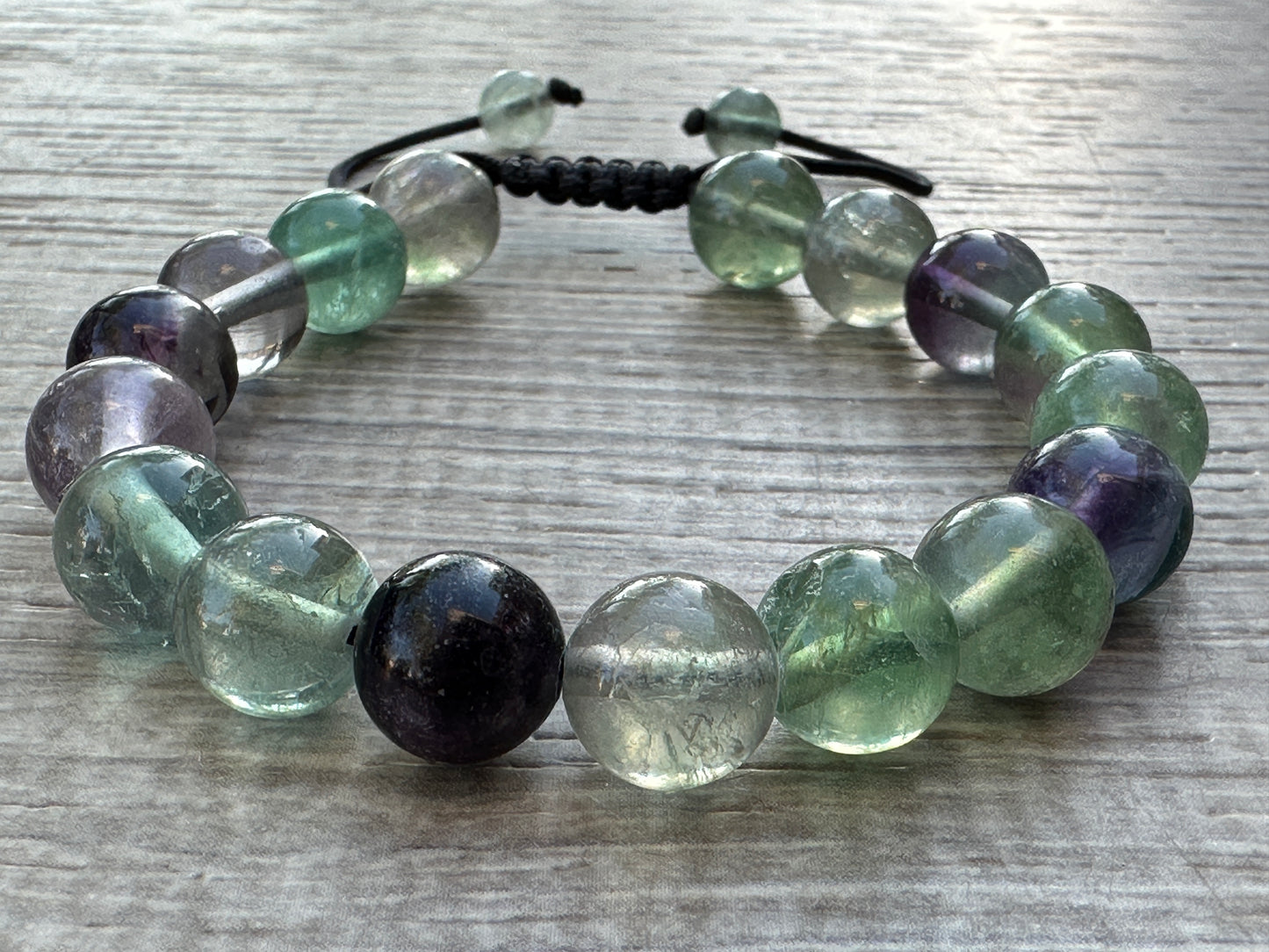 Grade A++ Gemstone Bead Adjustable Bracelet 10mm, Genuine Crystals Bracelets