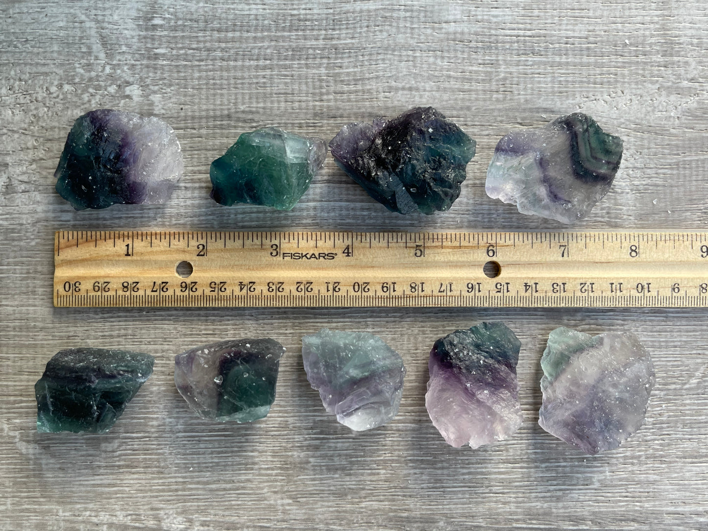 Grade A++ Fluorite Raw Natural Stone, 1-2" Rough Rainbow Fluorite Gemstone