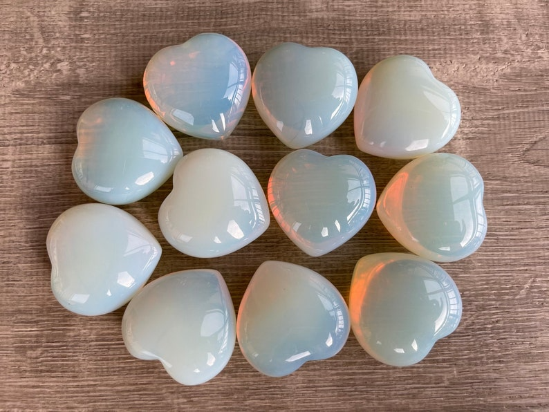 Grade A++ Large Gemstone Heart – Polished Puffy Crystal Hearts | 30+ Gemstone Types