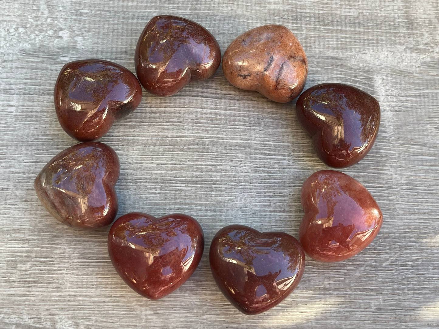 Grade A++ Large Gemstone Heart – Polished Puffy Crystal Hearts | 30+ Gemstone Types