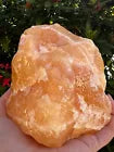 Extra Large Orange Calcite Rough Stones, 3" - 6" Huge Raw Calcite Orange Natural
