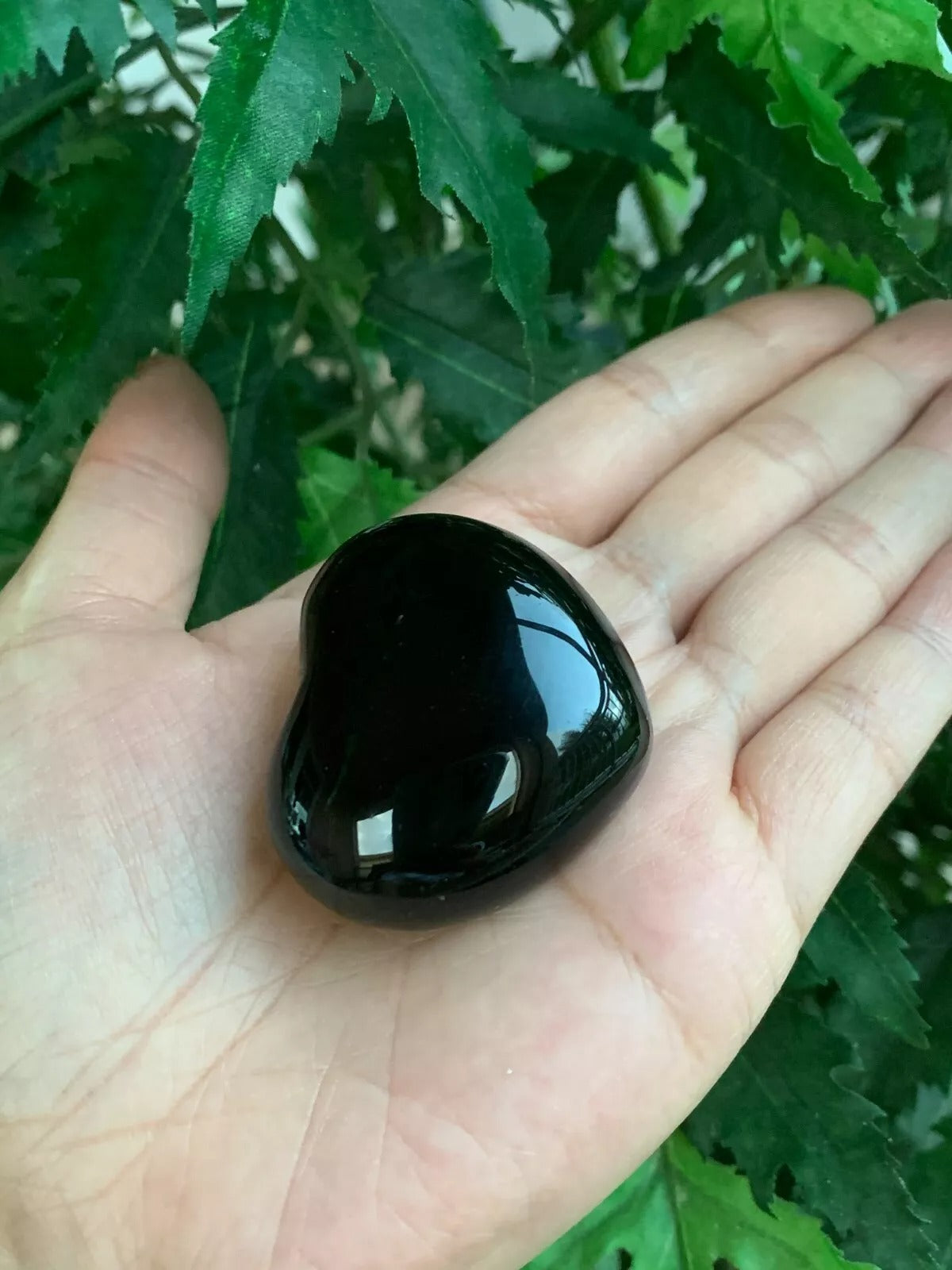 Black Obsidian Collection in 4 Shapes – Heart, Pyramid, Sphere, and Raw/Natural