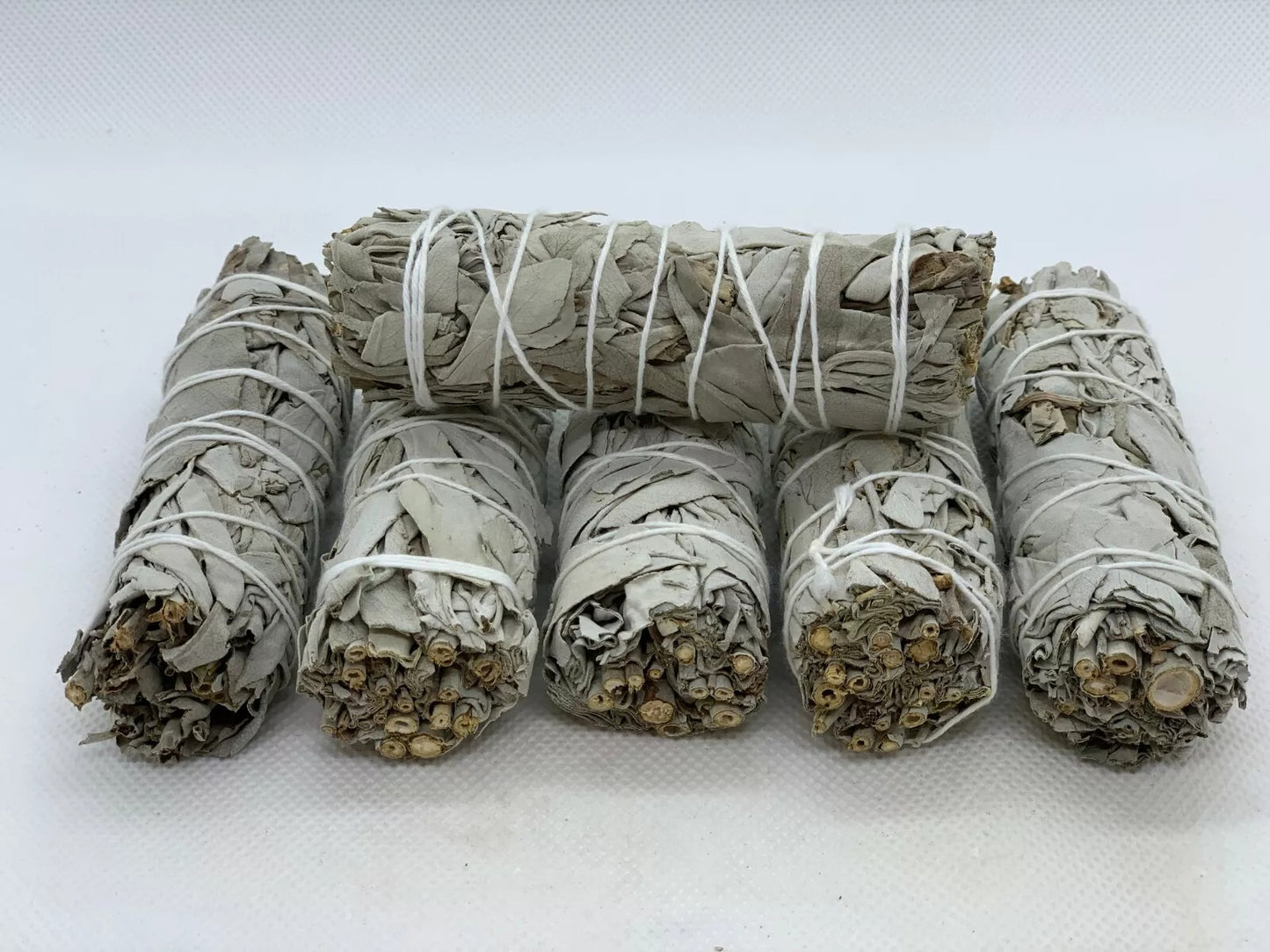 California White Sage Smudge Sticks, 4" Hand-Tied Smudge Bundles, Fresh Sage for Cleansing & Healing, Bulk Lot