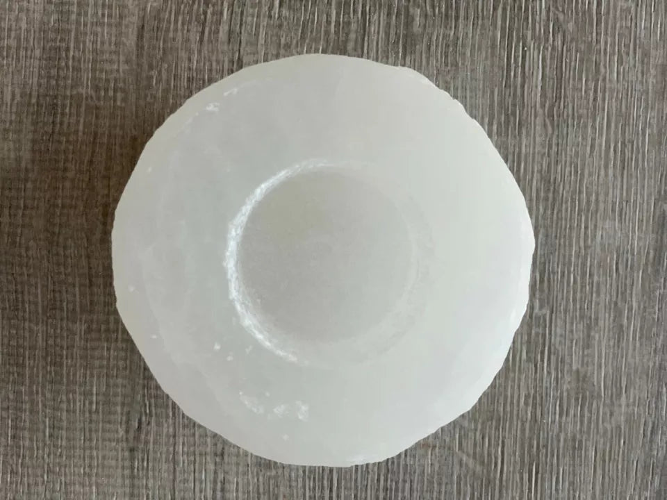Set of 2 Selenite Candle Holder, Tealight Holder With 4 Shapes -Skyscraper, Flat