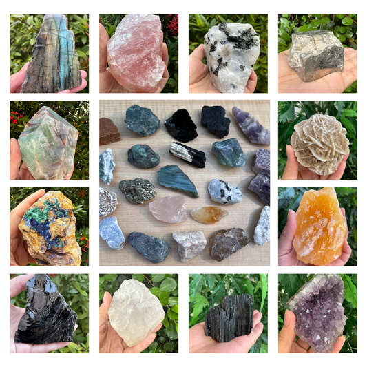 XL Raw Stones 0.5-1 lb, 3-4" Natural Crystals – Choose from 20+ Types