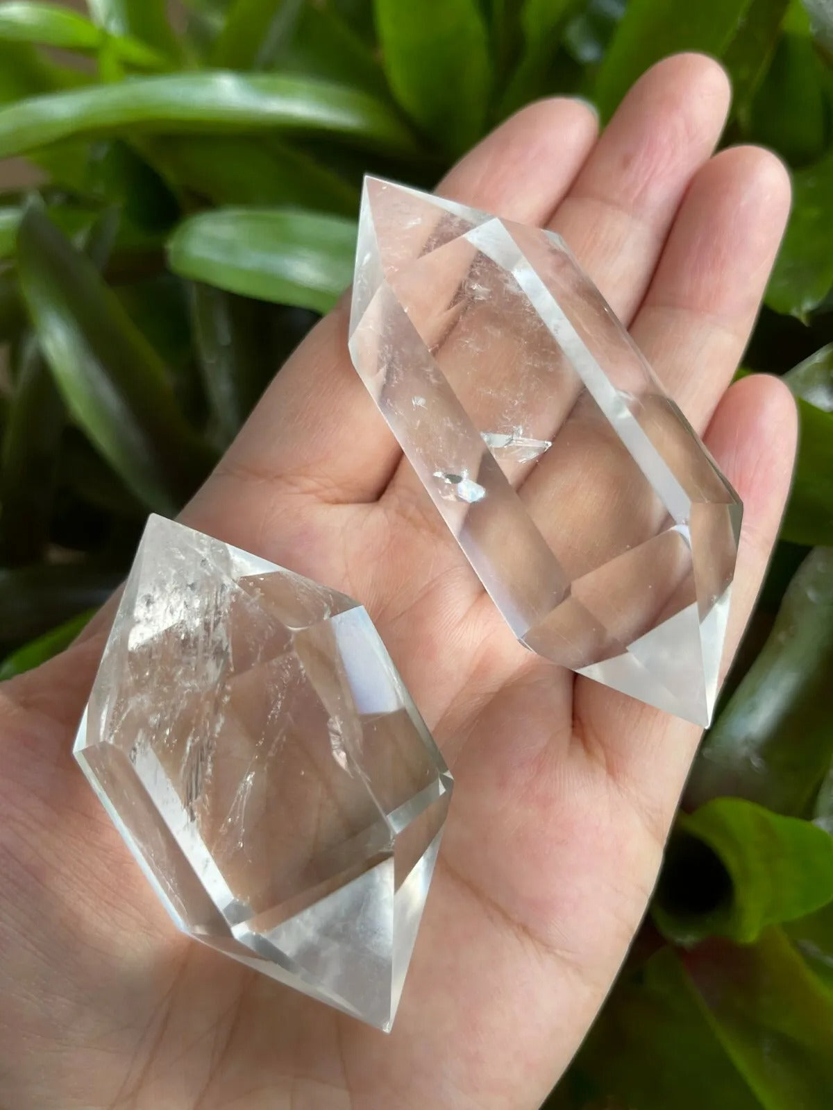 Premium Clear Quartz Six-Sided Polished Double Terminated Points, Pick A Weight