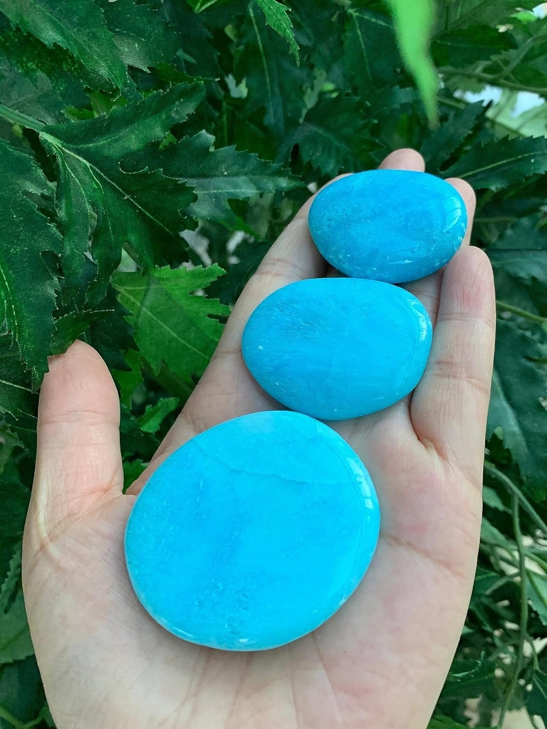 Aragonite Smooth Stone, 1.5"-2" Polished Aragonite Palm Stone,Wholesale Bulk Lot