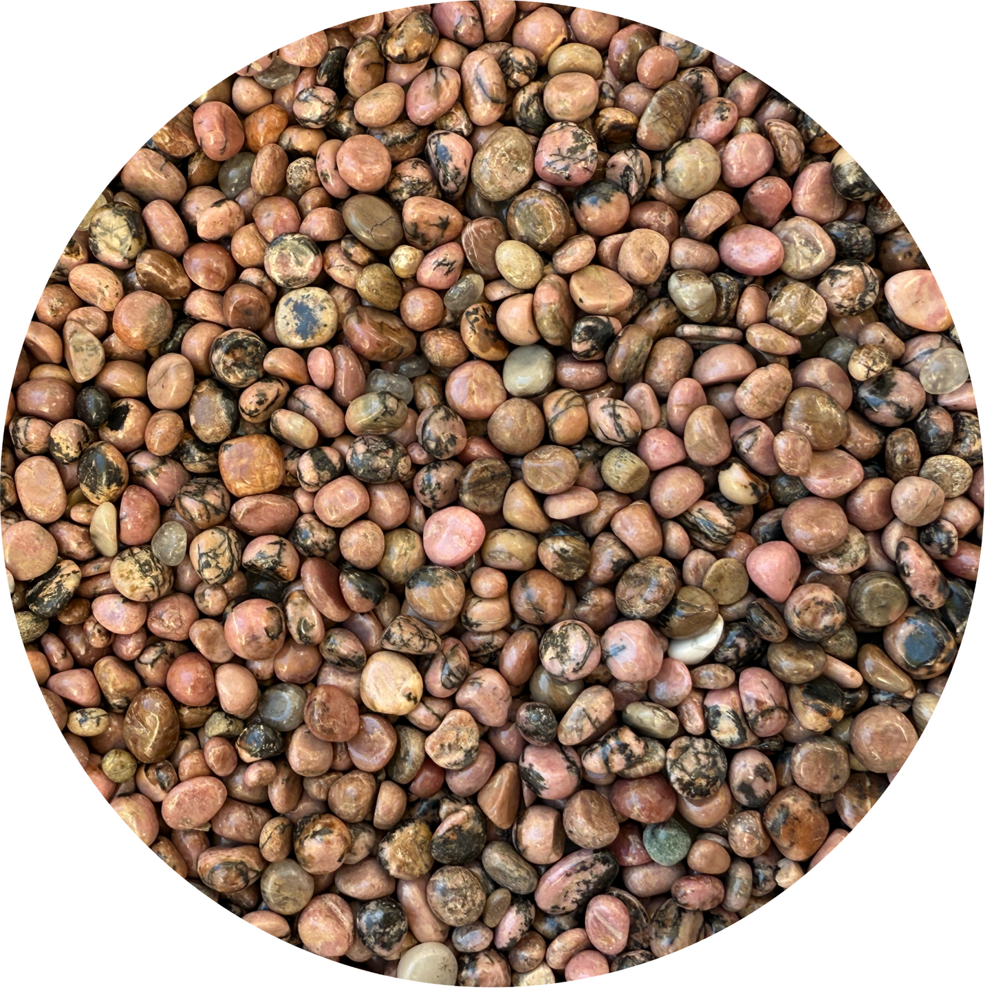 Rhodonite Semi Tumbled Gemstone Chips 4 - 12 mm, Wholesale Bulk Lot