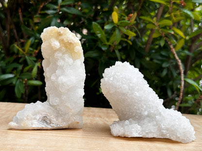 Chalcedony & Crystal Quartz Stalactite 3-8", Natural Quartz on Chalcedony Stalactite Specimen (0.12lb - 4 lb)