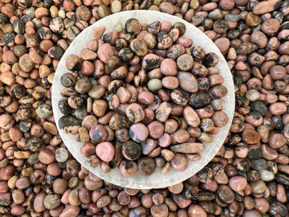 Rhodonite Semi Tumbled Gemstone Chips 4 - 12 mm, Wholesale Bulk Lot