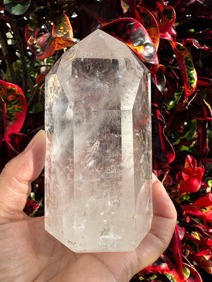 Premium Clear Quartz Obelisk, Standing Polished Clear Quartz Point, Pick a Weight