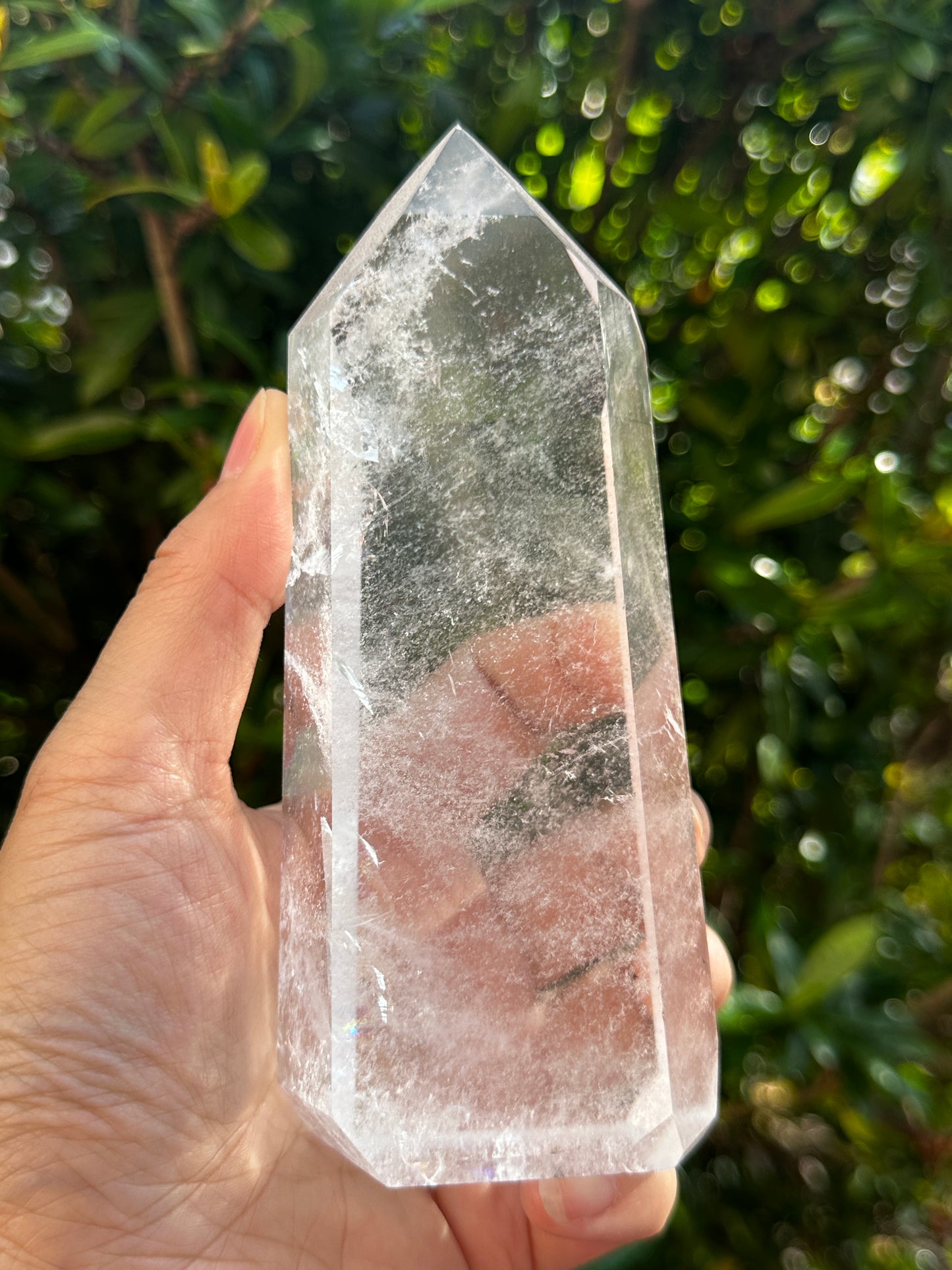 Premium Clear Quartz Obelisk, Standing Polished Clear Quartz Point, Pick a Weight