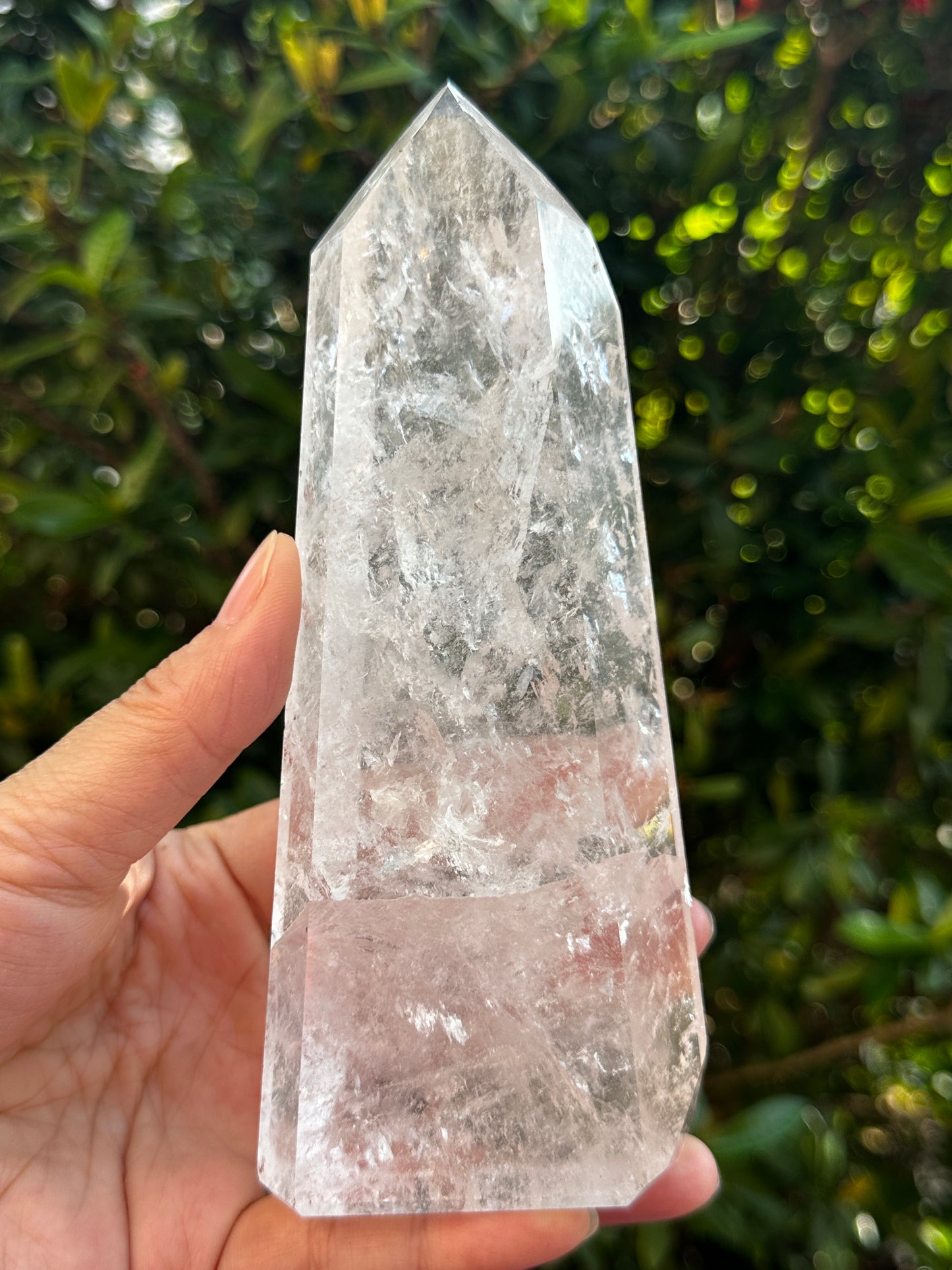 Premium Clear Quartz Obelisk, Standing Polished Clear Quartz Point, Pick a Weight