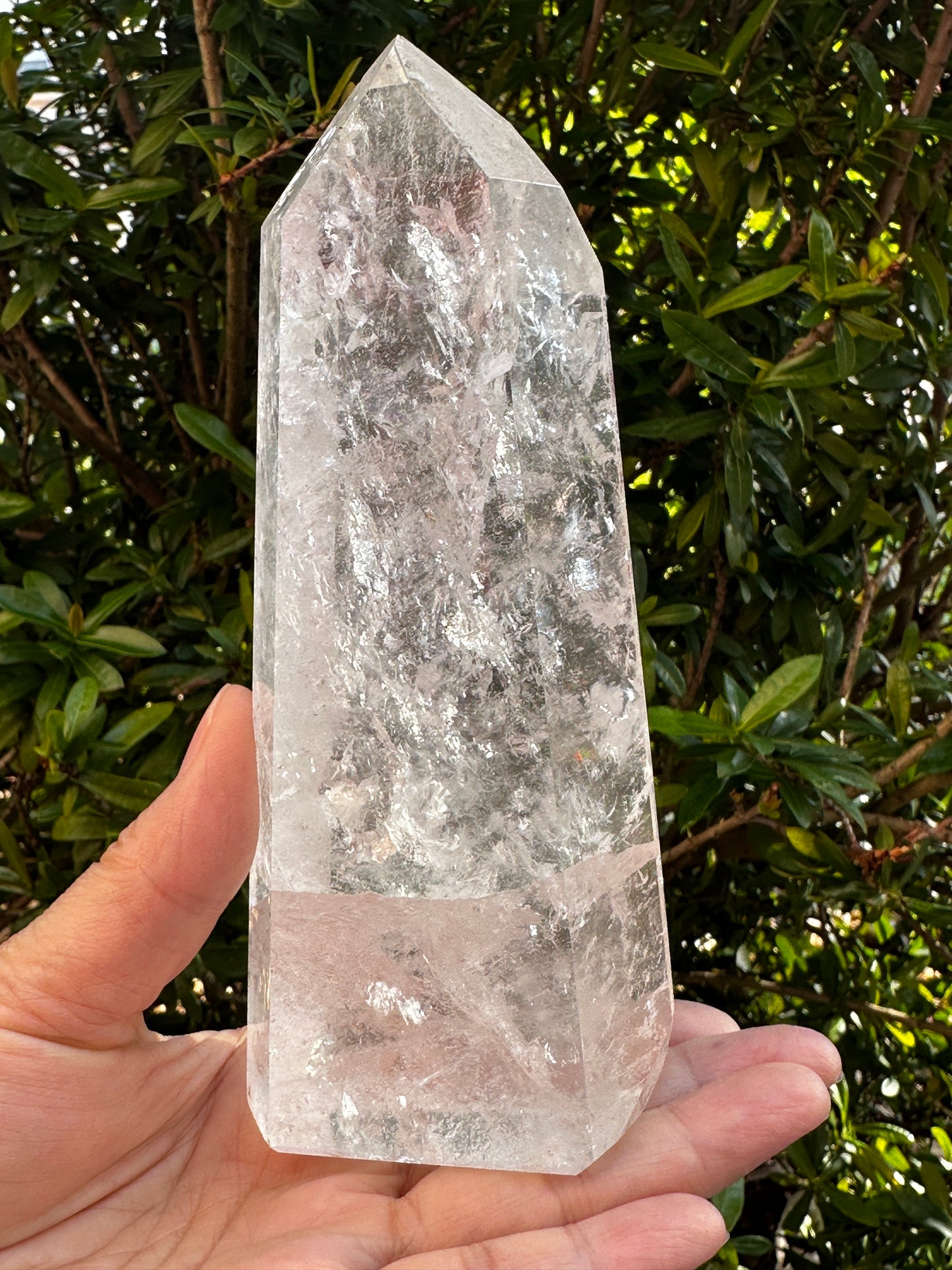 Premium Clear Quartz Obelisk, Standing Polished Clear Quartz Point, Pick a Weight