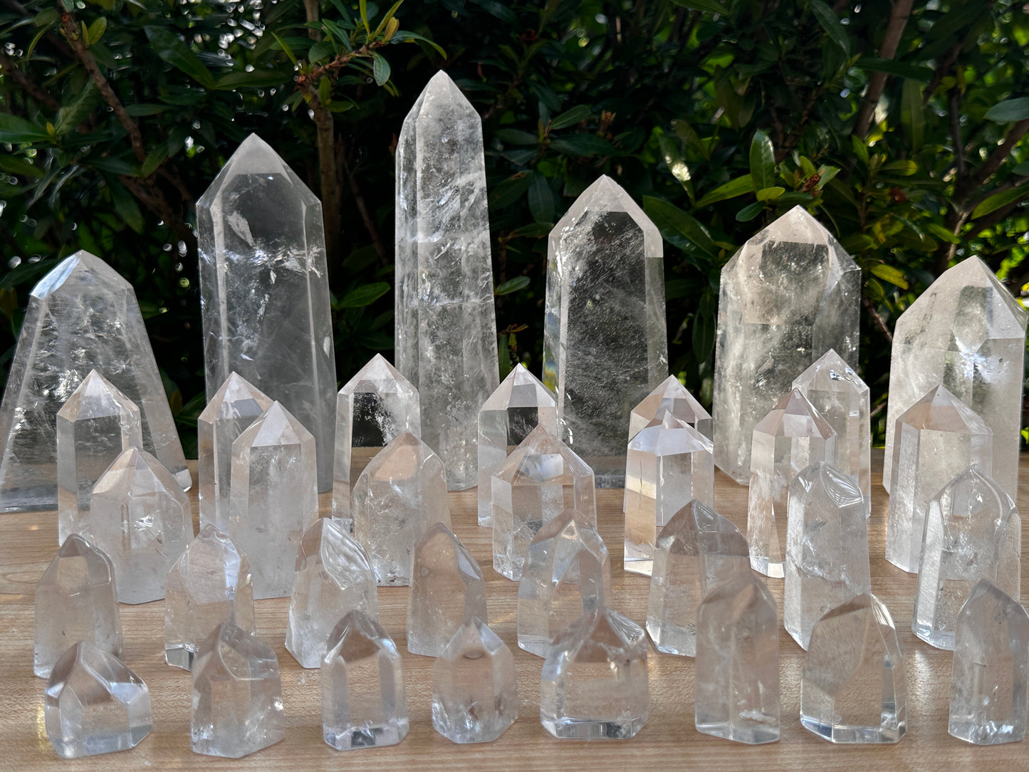 Premium Clear Quartz Obelisk, Standing Polished Clear Quartz Point, Pick a Weight