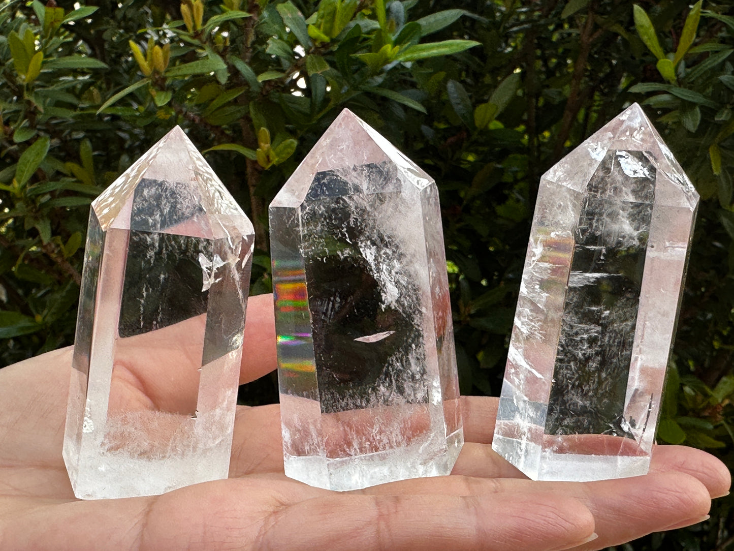 Premium Clear Quartz Obelisk, Standing Polished Clear Quartz Point, Pick a Weight