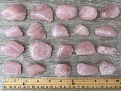 Rose Quartz Pebble, 1.25-2 Inch Large Tumbled Rose Quartz Stones, Wholesale Bulk Lot
