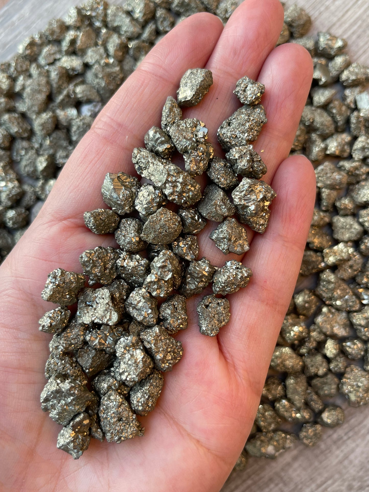 Grade A++ Pyrite Semi Rough Mini Chips 5 - 15 mm, Raw Pyrite, Wholesale Bulk Lot